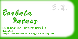 borbala matusz business card