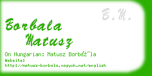borbala matusz business card